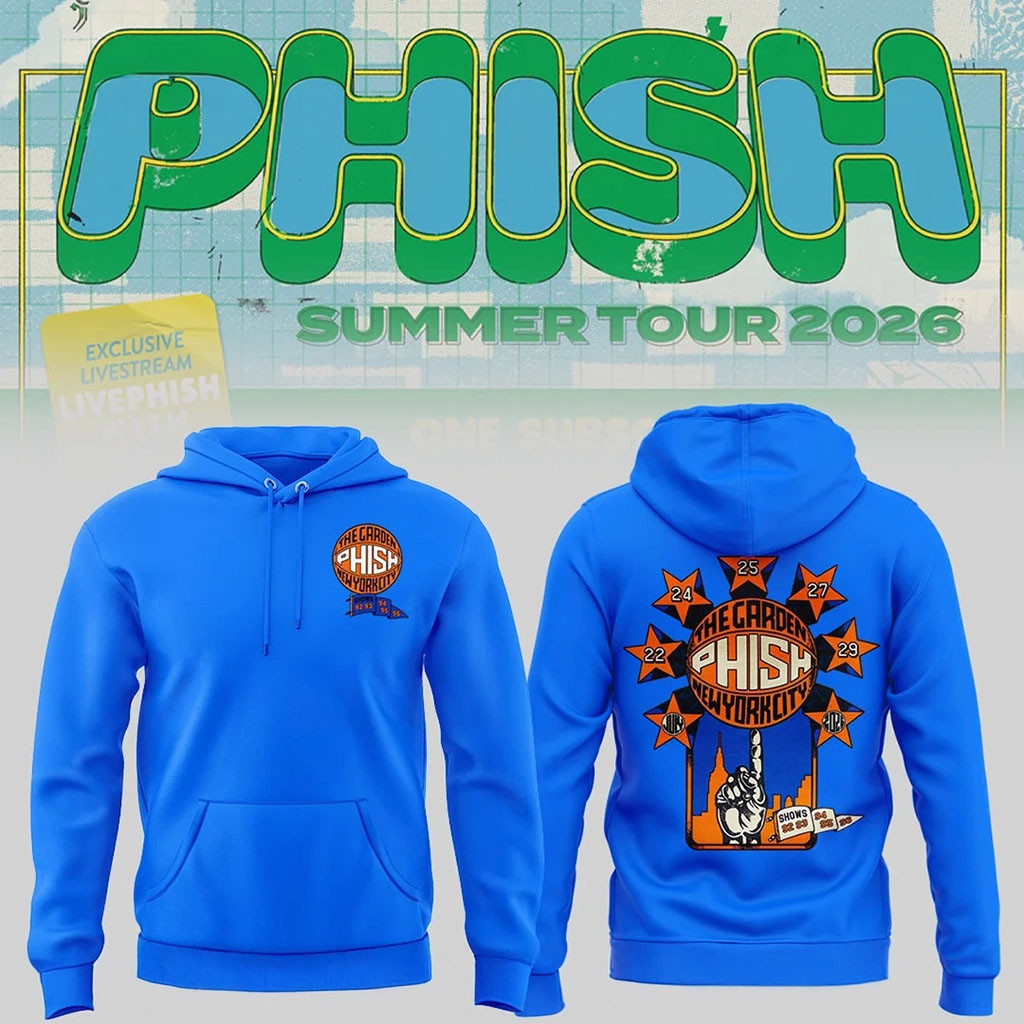 Phish Summer Tour 2026 At Madison Square Garden NY Hoodie Phish Merch Music Fan Gear - Kdjoy Phish Summer Tour 2026 At Madison Square Garden NY Hoodie Phish Merch Music Fan Gear - Kdjoy