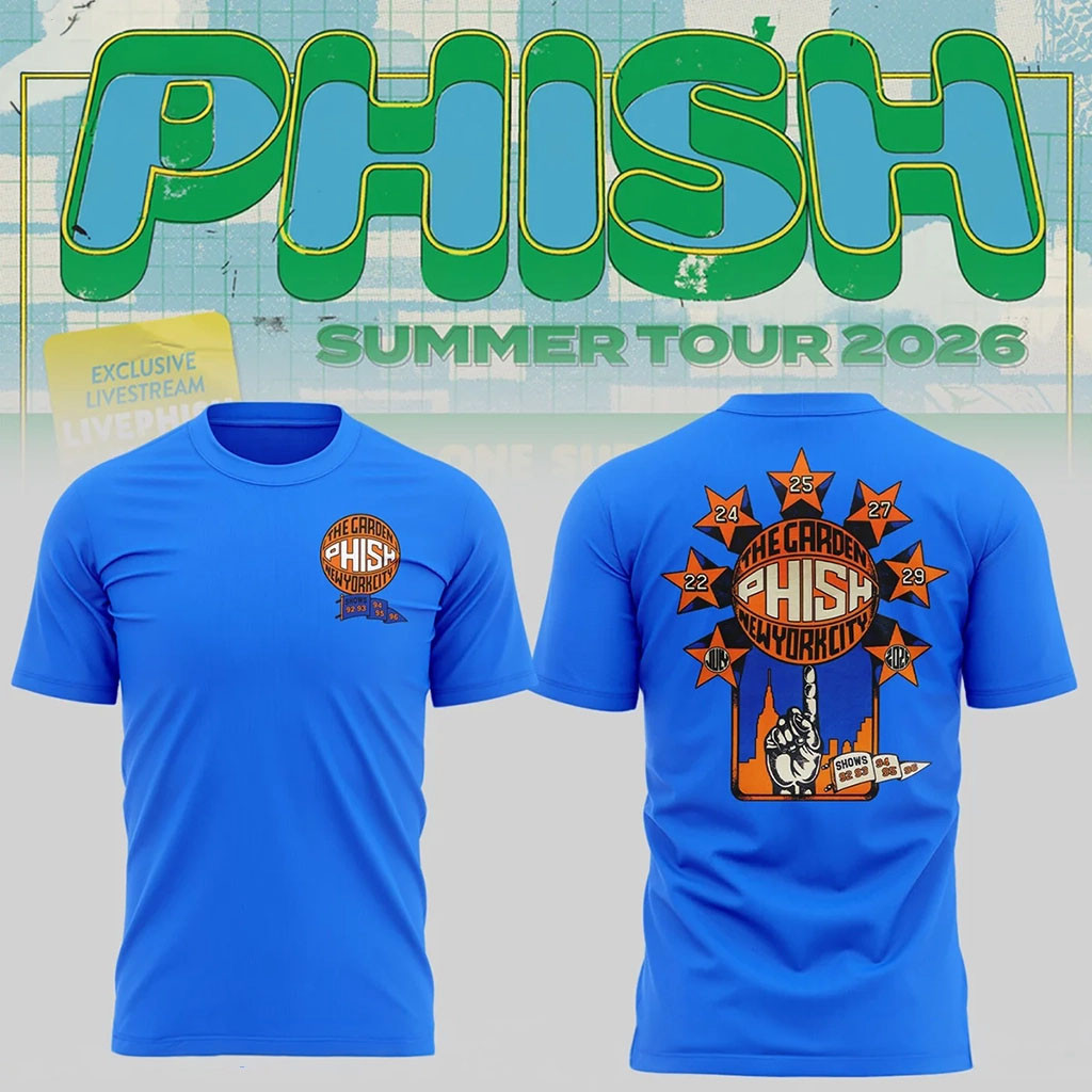 Phish Summer Tour 2026 At Madison Square Garden NY Shirt Blue Phish Merch Fan Apparel - Kdjoy