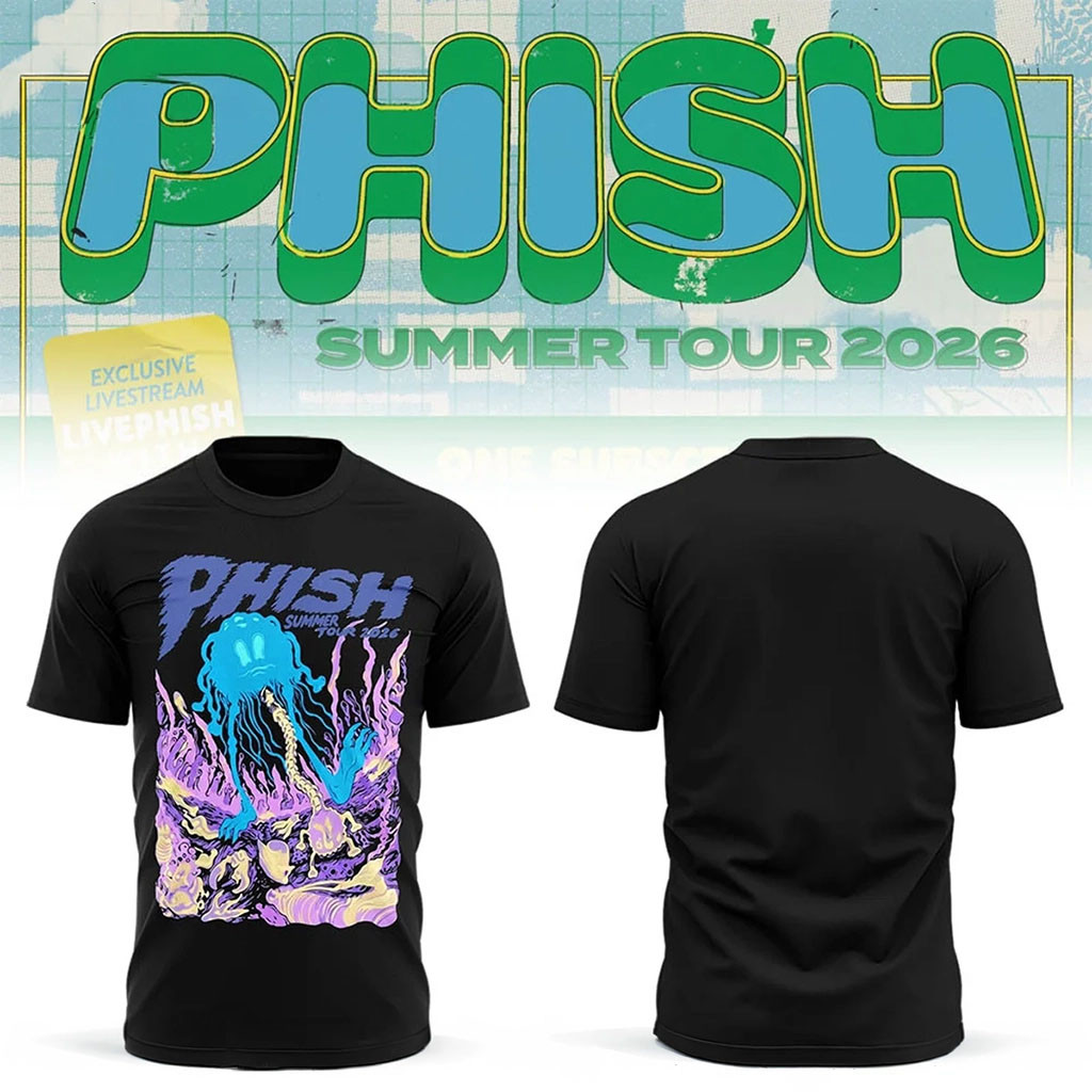 Phish Summer Tour 2026 T-Shirt Black Phish Band Merch Concert Outfits Gift For Music Lovers - Kdjoy