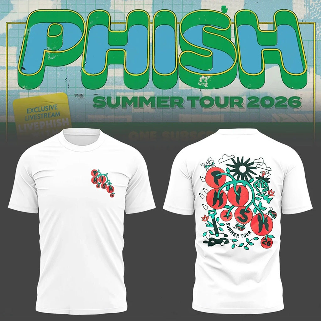 Phish Summer Tour 2026 T-Shirt White Phish Merch Concert Outfits Gift For Band Fans - Kdjoy Phish Summer Tour 2026 T-Shirt White Phish Merch Concert Outfits Gift For Band Fans - Kdjoy