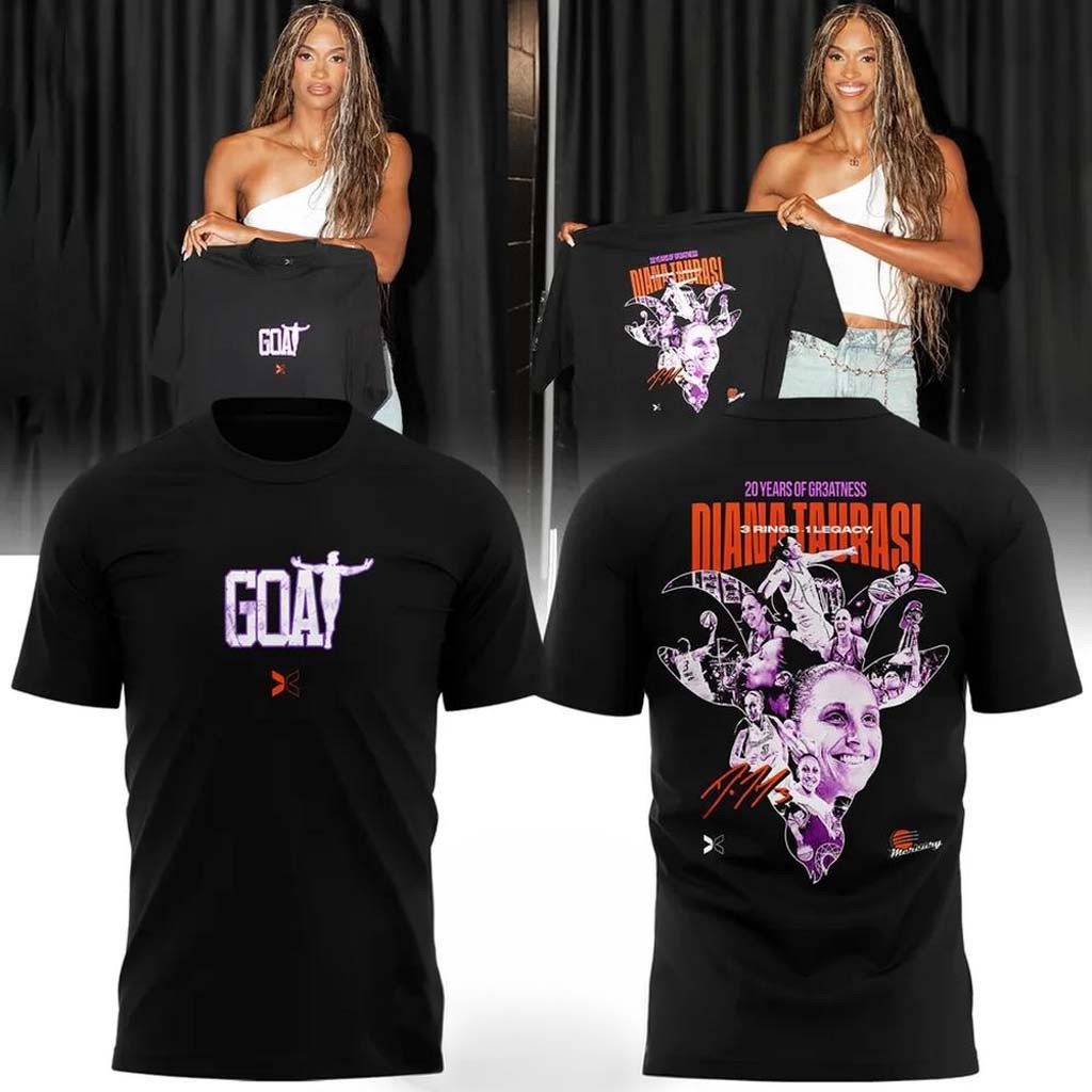Phoenix Mercury x Togethxr Diana Taurasi GOAT Shirt Diana Taurasi Merch Basketball Fan Apparel - Kdjoy
