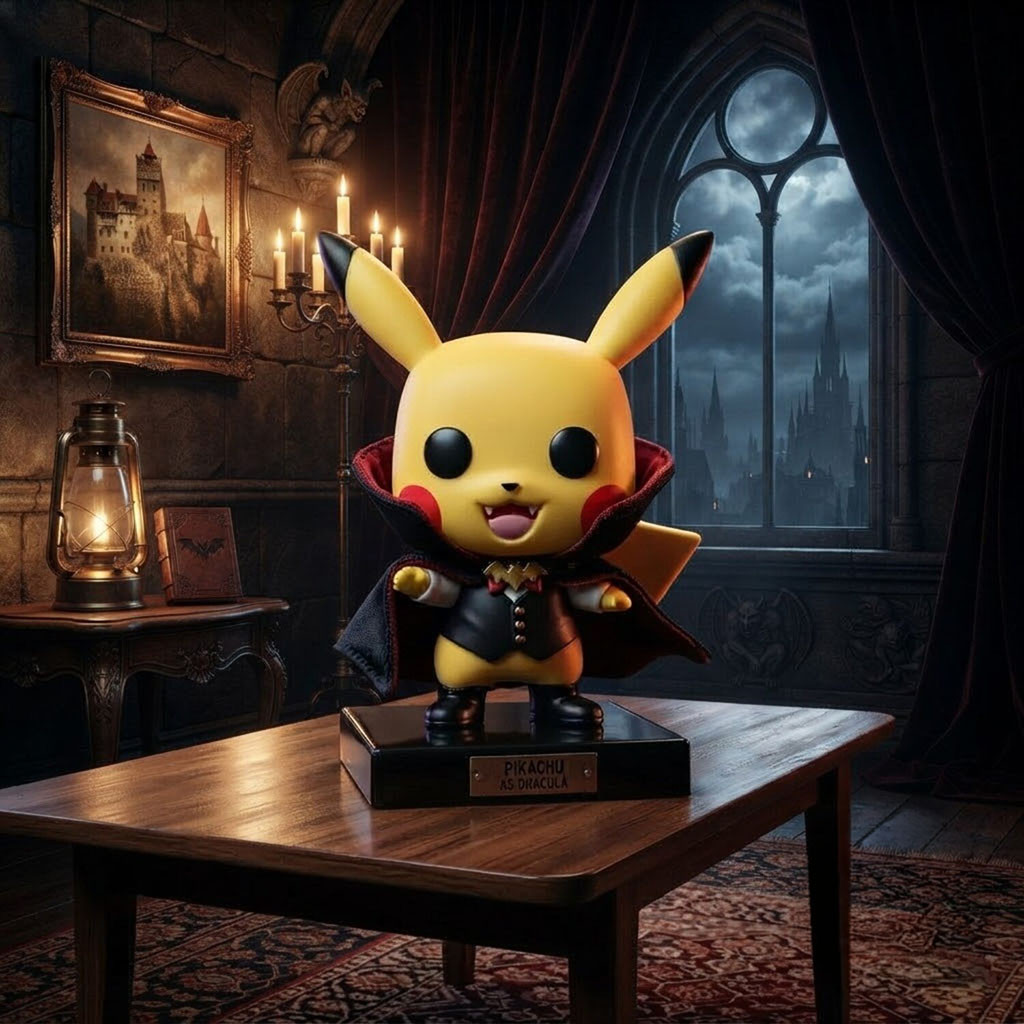 Pikachu Dracula Vampire Spooky Halloween Pokemon Funko Pop Display Room Decor Halloween Gifts Pikachu Dracula Vampire Spooky Halloween Pokemon Funko Pop Display Room Decor Halloween Gifts