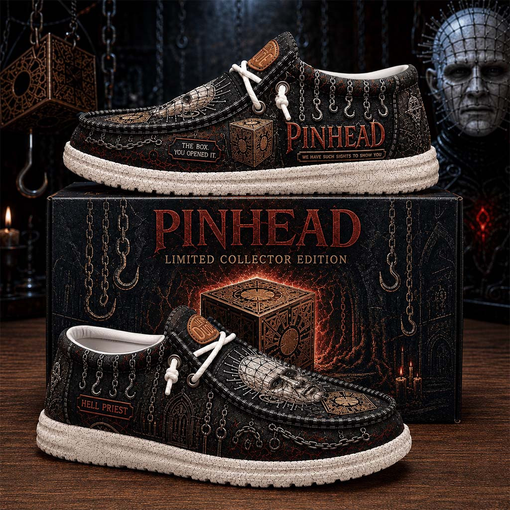 Pinhead The Box You Opened It Shoes Hell Priest Loafers Pinhead Merch Gift For Horror Fans - Kdjoy