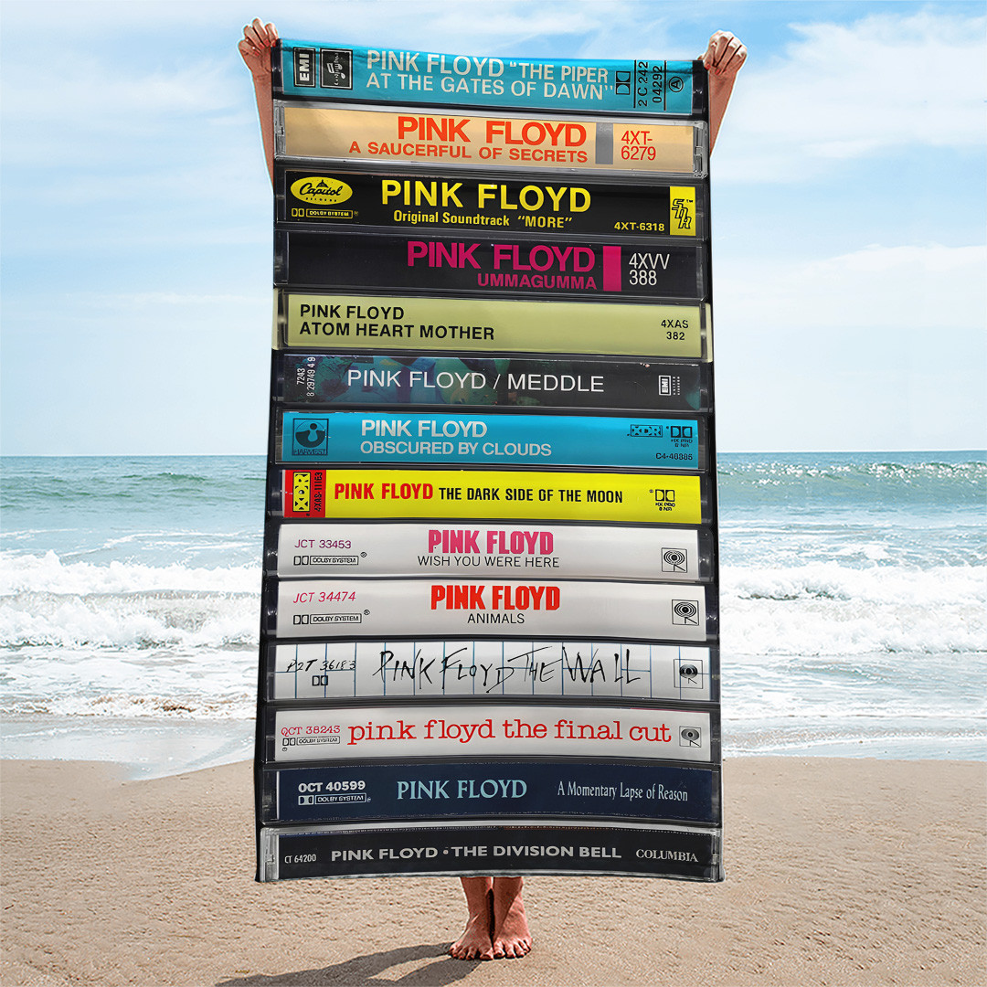 Pink Floyd Iconic Album Beach Towel Pink Floyd Merch Gift Ideas For Rock Band Fans - Kdjoy