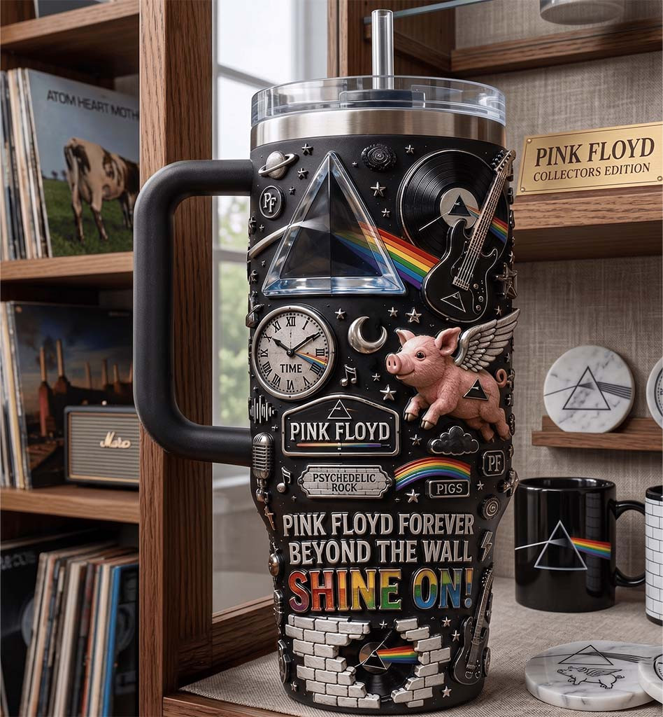 Pink Floyd Merch Pink Floyd Forever Beyond The Wall Shine On Tumbler Gifts For Friends - Kdjoy