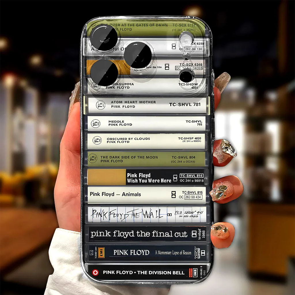 Pink Floyd Stack Of Cassette Tapes Phone Case Pink Floyd Merch Present For Band Fans - Kdjoy