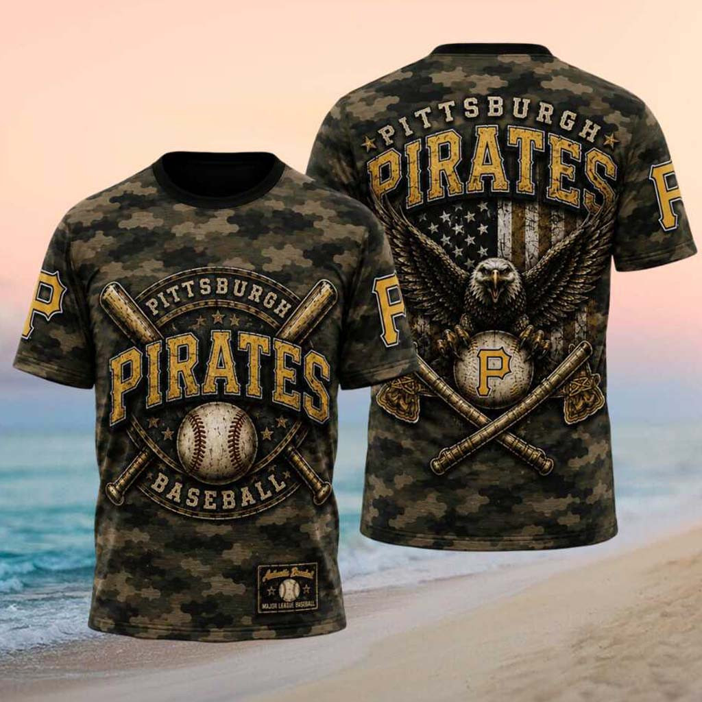 Pittsburgh Pirates Patriotic Bald Eagle Camo American Flag T-Shirt Pittsburgh Pirates Merch Pittsburgh Pirates Patriotic Bald Eagle Camo American Flag T-Shirt Pittsburgh Pirates Merch