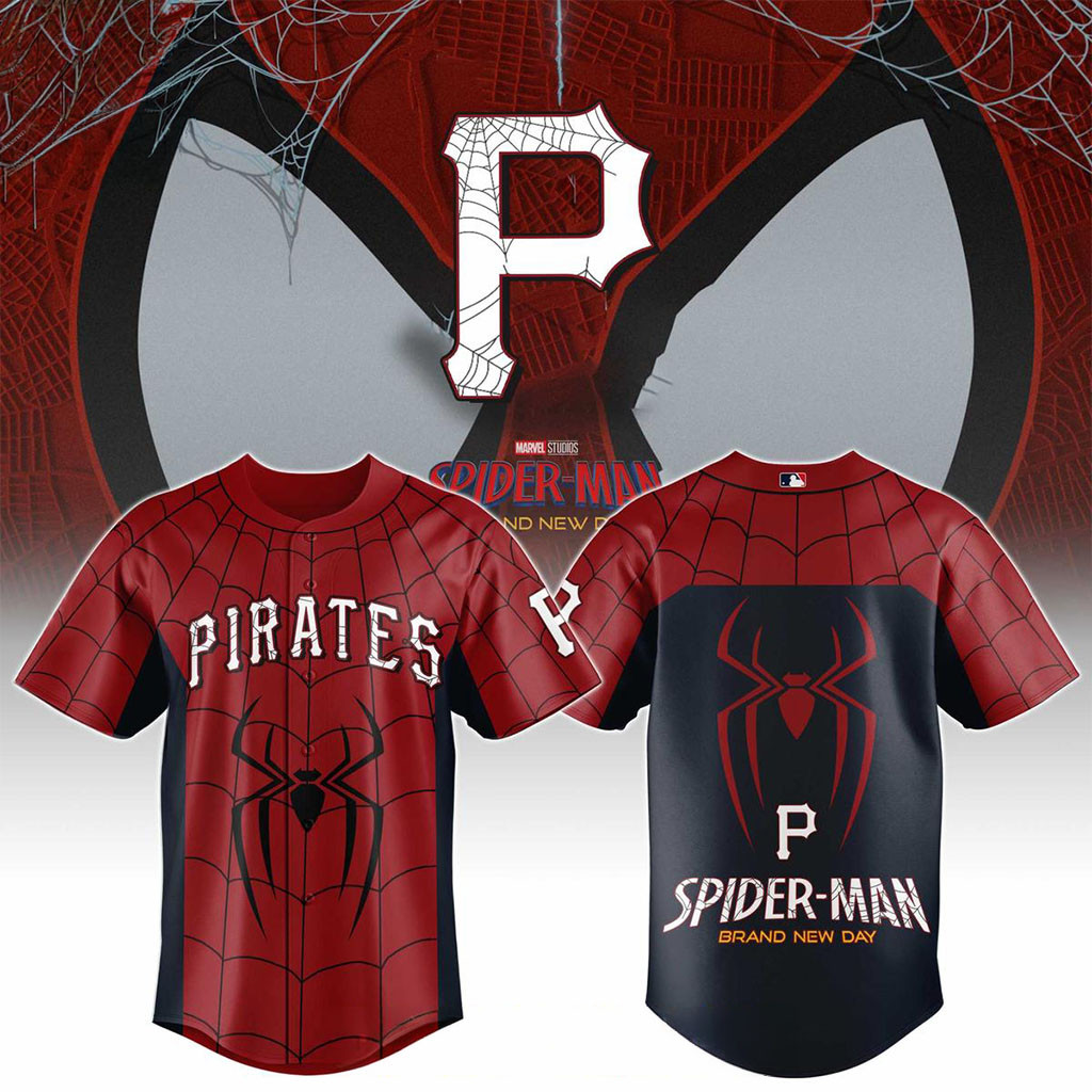 Pittsburgh Pirates x Spider-Man Brand New Day 2026 Theme Game Jersey Pirates Merch Fan Gifts - Kdjoy