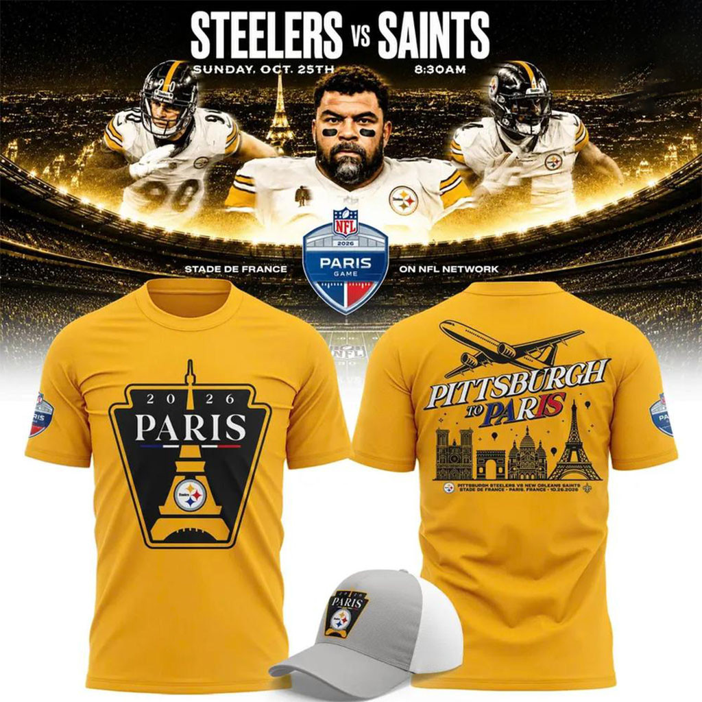 Pittsburgh Steelers 2026 Paris Game Graphic Shirt Steelers Merch Gift Ideas For Football Lovers - Kdjoy Pittsburgh Steelers 2026 Paris Game Graphic Shirt Steelers Merch Gift Ideas For Football Lovers - Kdjoy