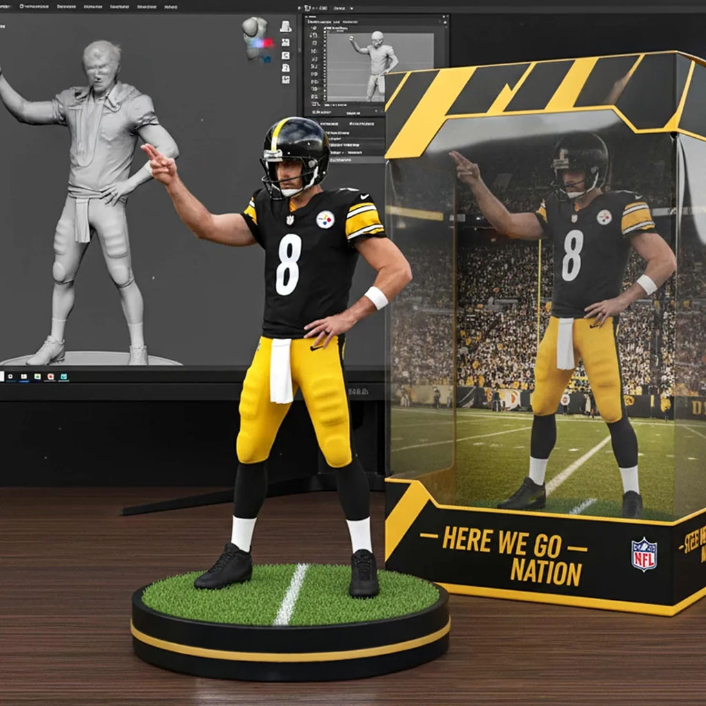 Pittsburgh Steelers Aaron Rodgers Sculpted Funko Pop Steelers Merch Gifts For Football Fan - Kdjoy Pittsburgh Steelers Aaron Rodgers Sculpted Funko Pop Steelers Merch Gifts For Football Fan - Kdjoy