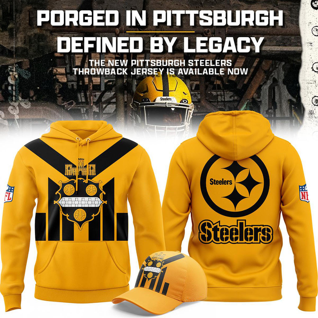 Pittsburgh Steelers Gold Alternate 1933 Throwback Game 2026 Hoodie Steelers Merch Fan Gifts - Kdjoy