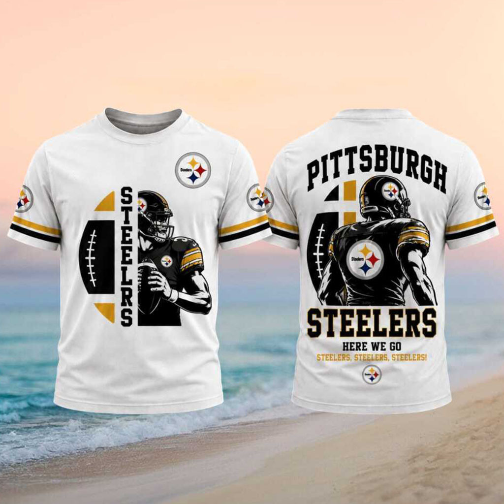 Pittsburgh Steelers Here We Go T-Shirt Pittsburgh Steelers Merch Gift For Football Lovers - Kdjoy