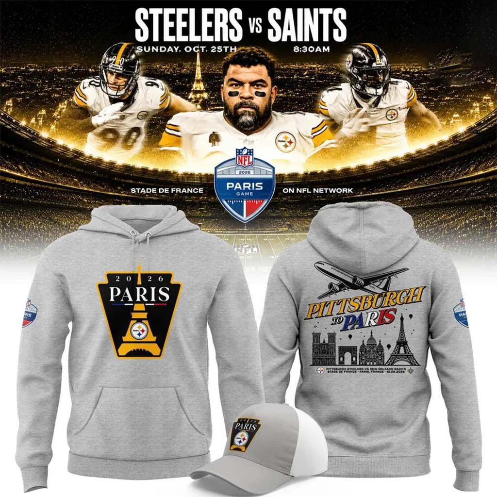 Pittsburgh Steelers Merch 2026 Paris Game Collection Hoodie Gift For Football Lovers - Kdjoy Pittsburgh Steelers Merch 2026 Paris Game Collection Hoodie Gift For Football Lovers - Kdjoy