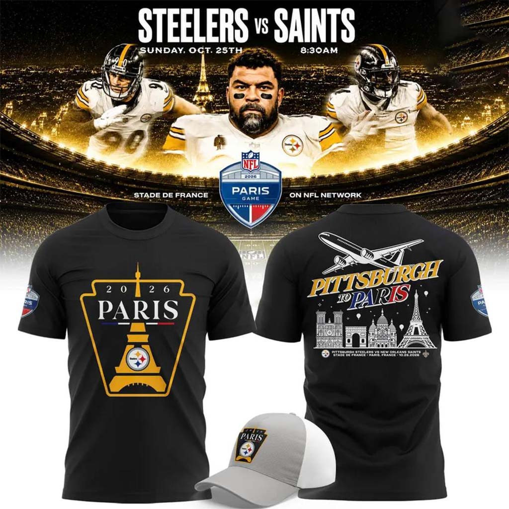 Pittsburgh Steelers Merch 2026 Paris Game Collection T-Shirt Presents For Football Fans - Kdjoy