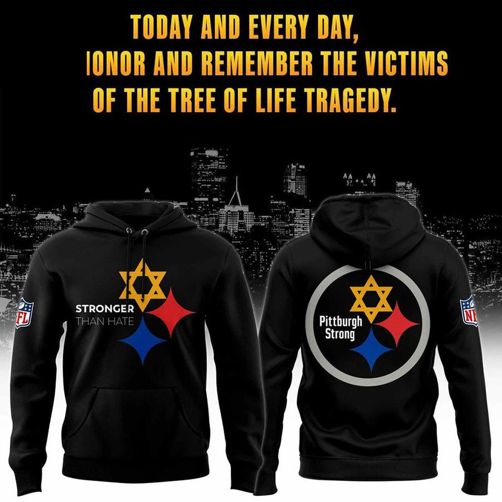 Pittsburgh Steelers Merch 2026 Stronger Than Hate Hoodie Football Related Gifts - Kdjoy Pittsburgh Steelers Merch 2026 Stronger Than Hate Hoodie Football Related Gifts - Kdjoy