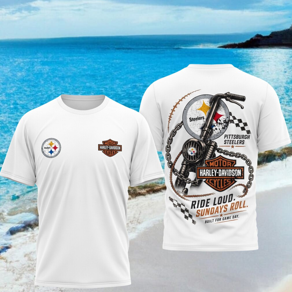 Pittsburgh Steelers Motorcycle Ride Loud Sundays Roll Shirt Pittsburgh Steelers Merch Fan Gifts - Kdjoy