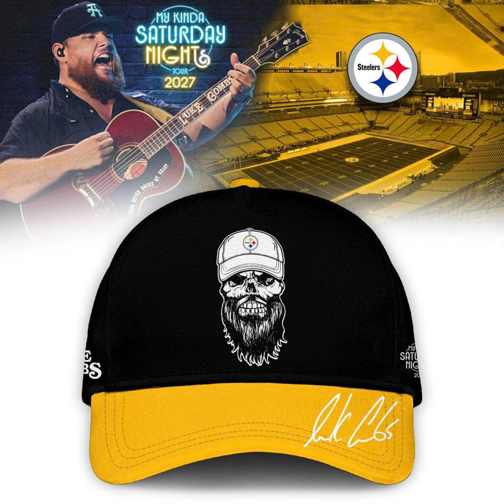 Pittsburgh Steelers x Luke Combs My Kinda Saturday Night Tour 2027 Hat Steelers Merch Fan Gift - Kdjoy Pittsburgh Steelers x Luke Combs My Kinda Saturday Night Tour 2027 Hat Steelers Merch Fan Gift - Kdjoy