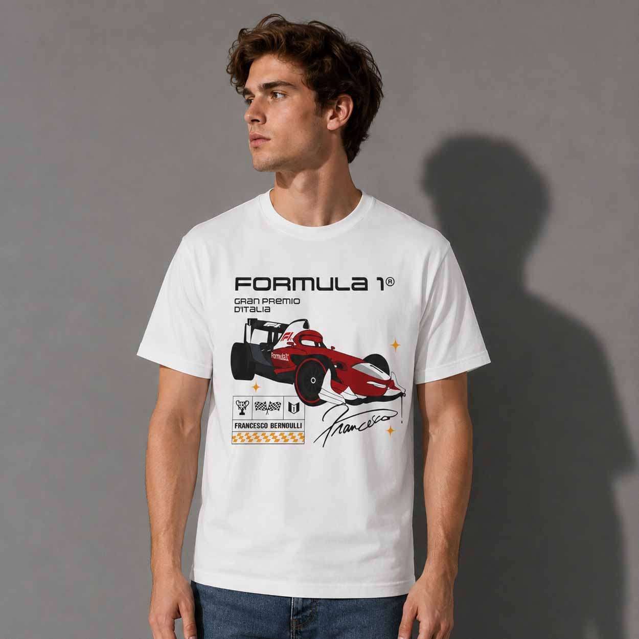 Pixar Cars x Formula 1 Francesco Bernoulli Shirt F1 Merch Gifts For Racing Lovers - Kdjoy