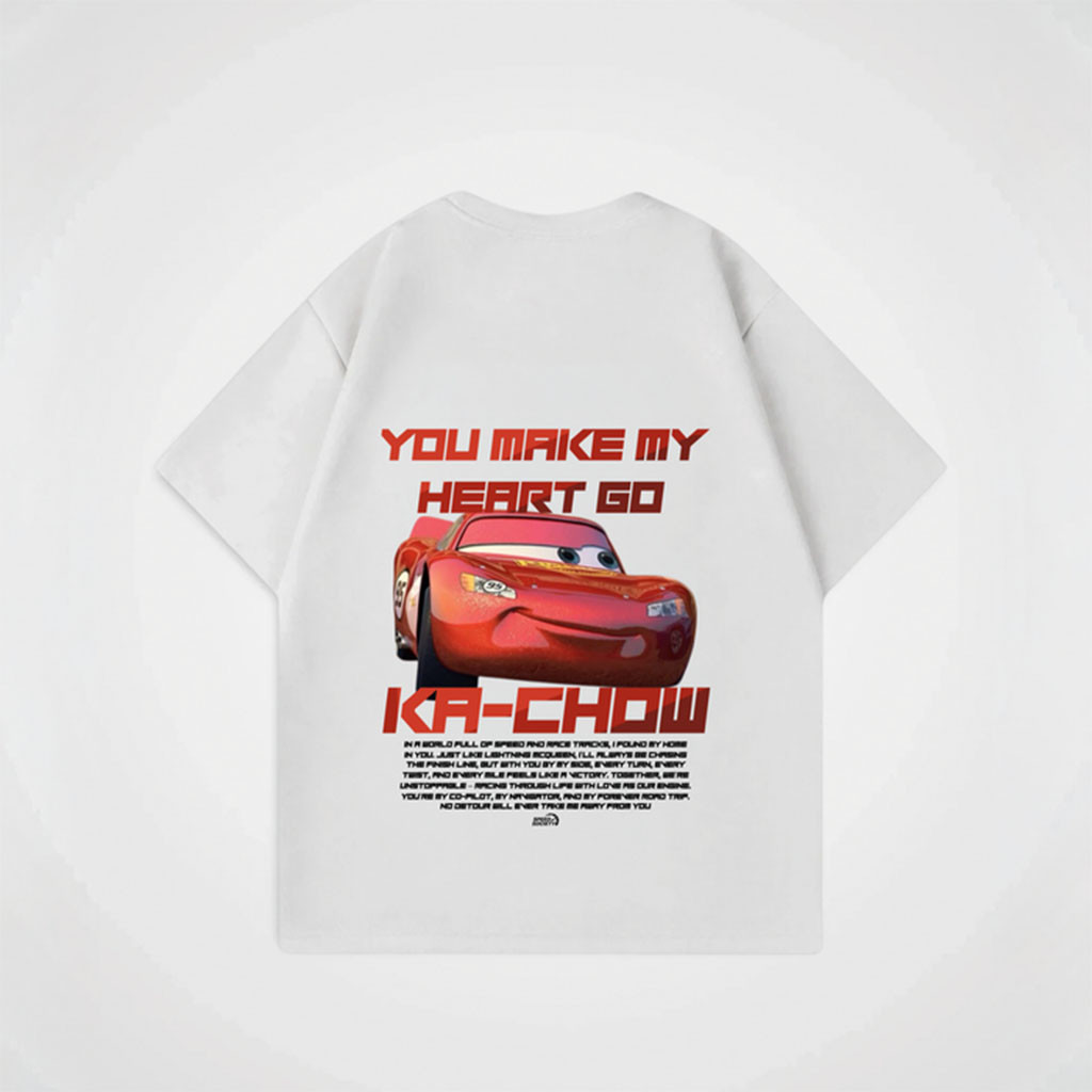 Pixar's Lightning McQueen You Make My Heart Go Ka-Chow Shirt Gift For Friends - Kdjoy