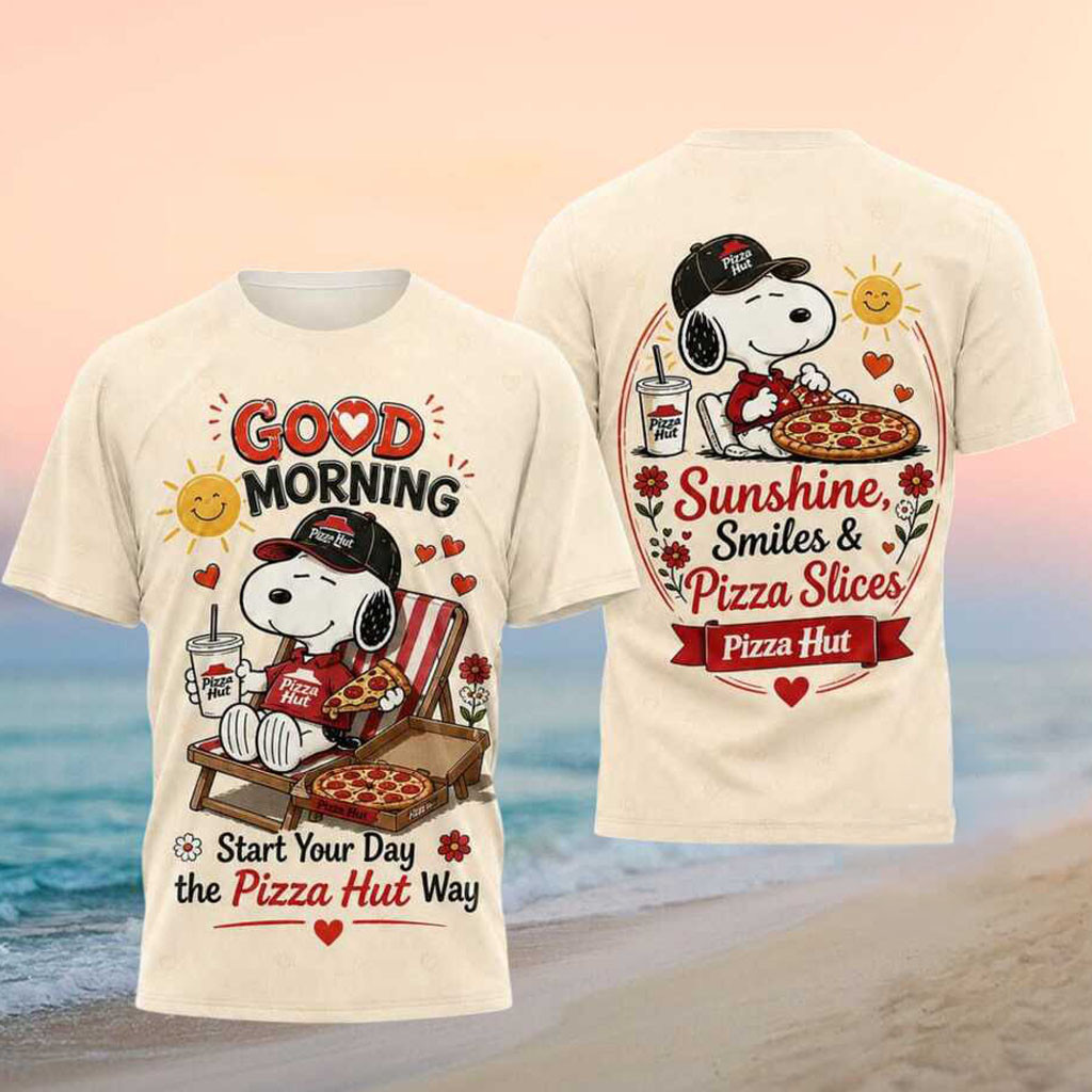 Pizza Hut Snoopy Good Morning Sunshine Pizza Shirt Pizza Hut Merch Gift For Fast Food Lovers - Kdjoy