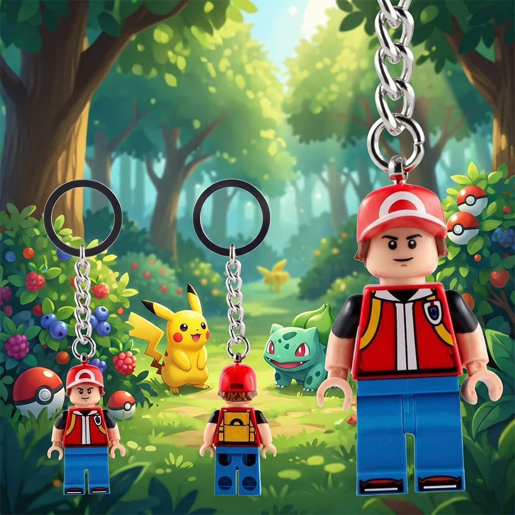 Pokemon Ash Trainer Keychain Pokemon Merch 2026 Birthday Ideas For Son - Kdjoy Pokemon Ash Trainer Keychain Pokemon Merch 2026 Birthday Ideas For Son - Kdjoy