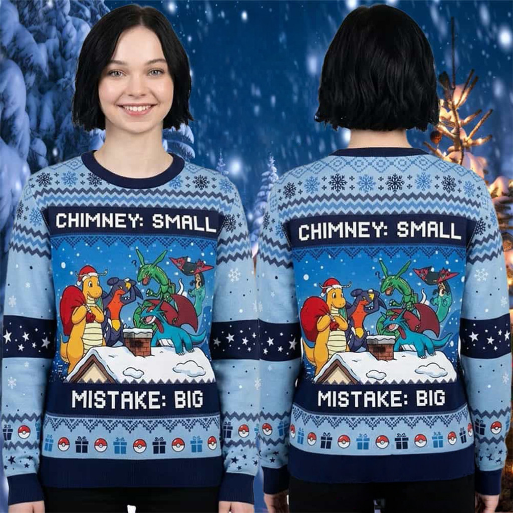 Pokemon Dragon Pokemon Type Chimney Small Mistake Big 2026 Pokemon Ugly Christmas Sweater Gifts - Kdjoy Pokemon Dragon Pokemon Type Chimney Small Mistake Big 2026 Pokemon Ugly Christmas Sweater Gifts - Kdjoy