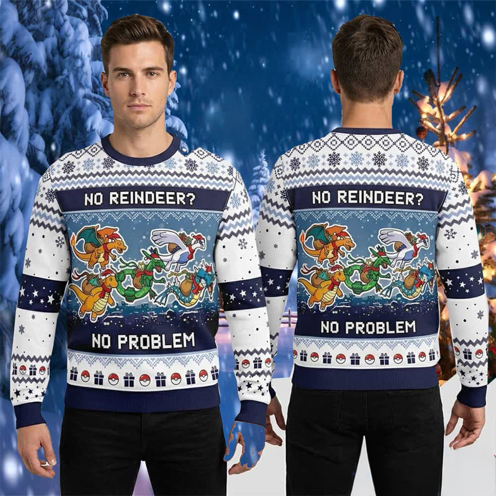 Pokemon Flying Type No Reindeer No Problem 2026 Pokemon Ugly Christmas Sweater Xmas Gift Ideas - Kdjoy Pokemon Flying Type No Reindeer No Problem 2026 Pokemon Ugly Christmas Sweater Xmas Gift Ideas - Kdjoy