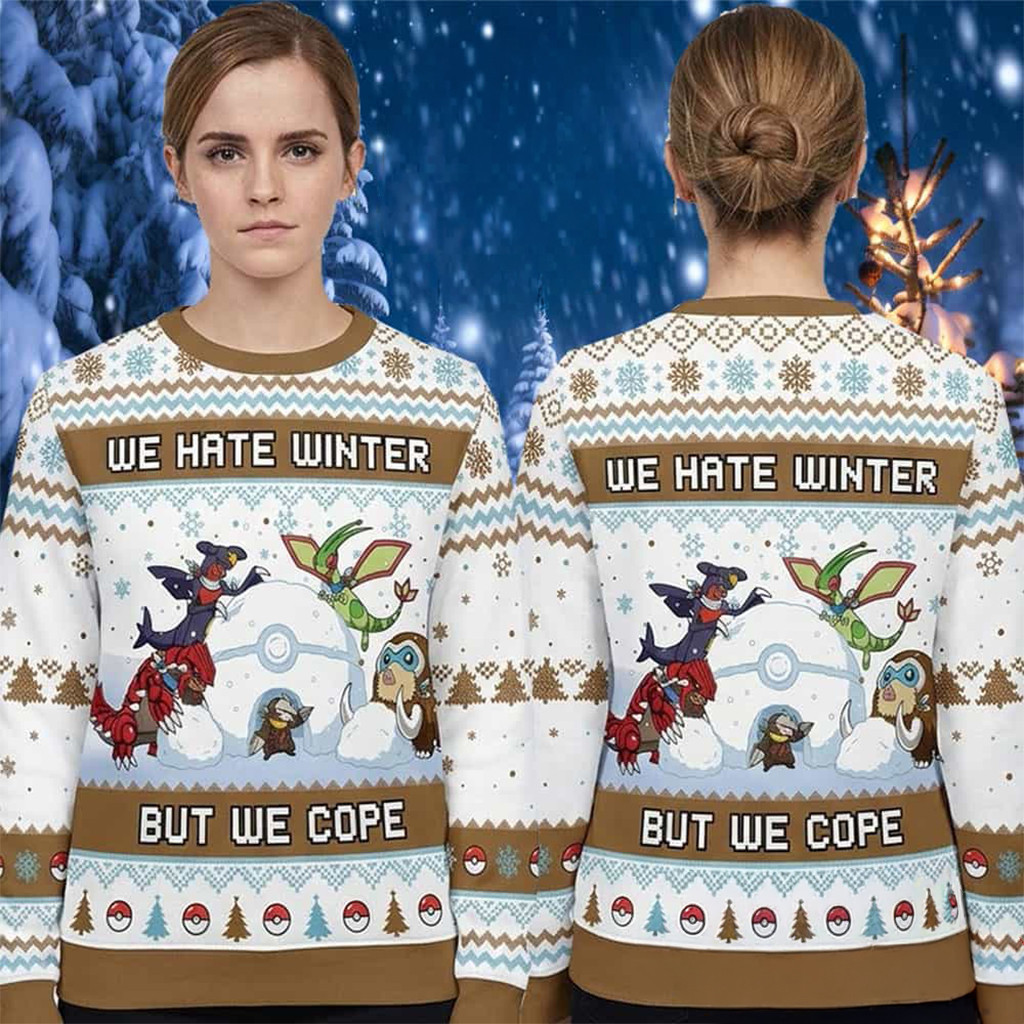 Pokemon Ground Type We Hate Winner But We Cope 2026 Pokemon Ugly Christmas Sweater Xmas Present - Kdjoy Pokemon Ground Type We Hate Winner But We Cope 2026 Pokemon Ugly Christmas Sweater Xmas Present - Kdjoy