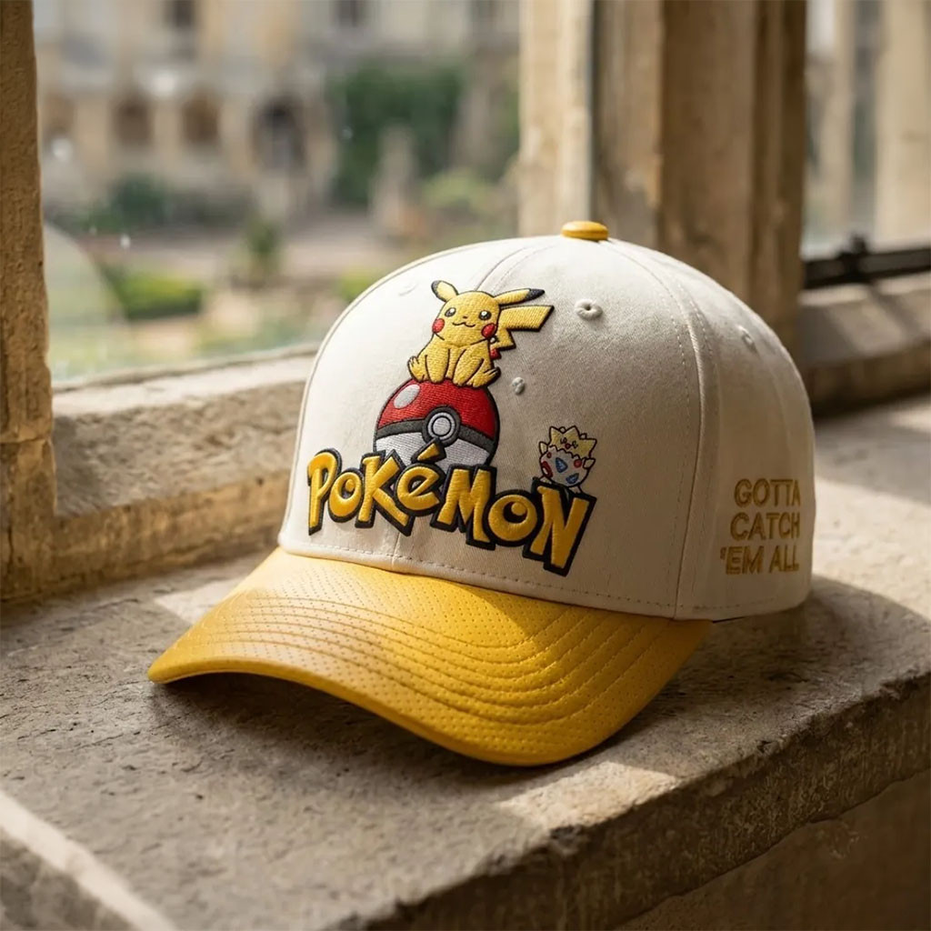 Pokemon Pikachu Togepi Yellow Brim Hat Pokemon Baseball Cap Gifts For Pikachu Lovers - Kdjoy