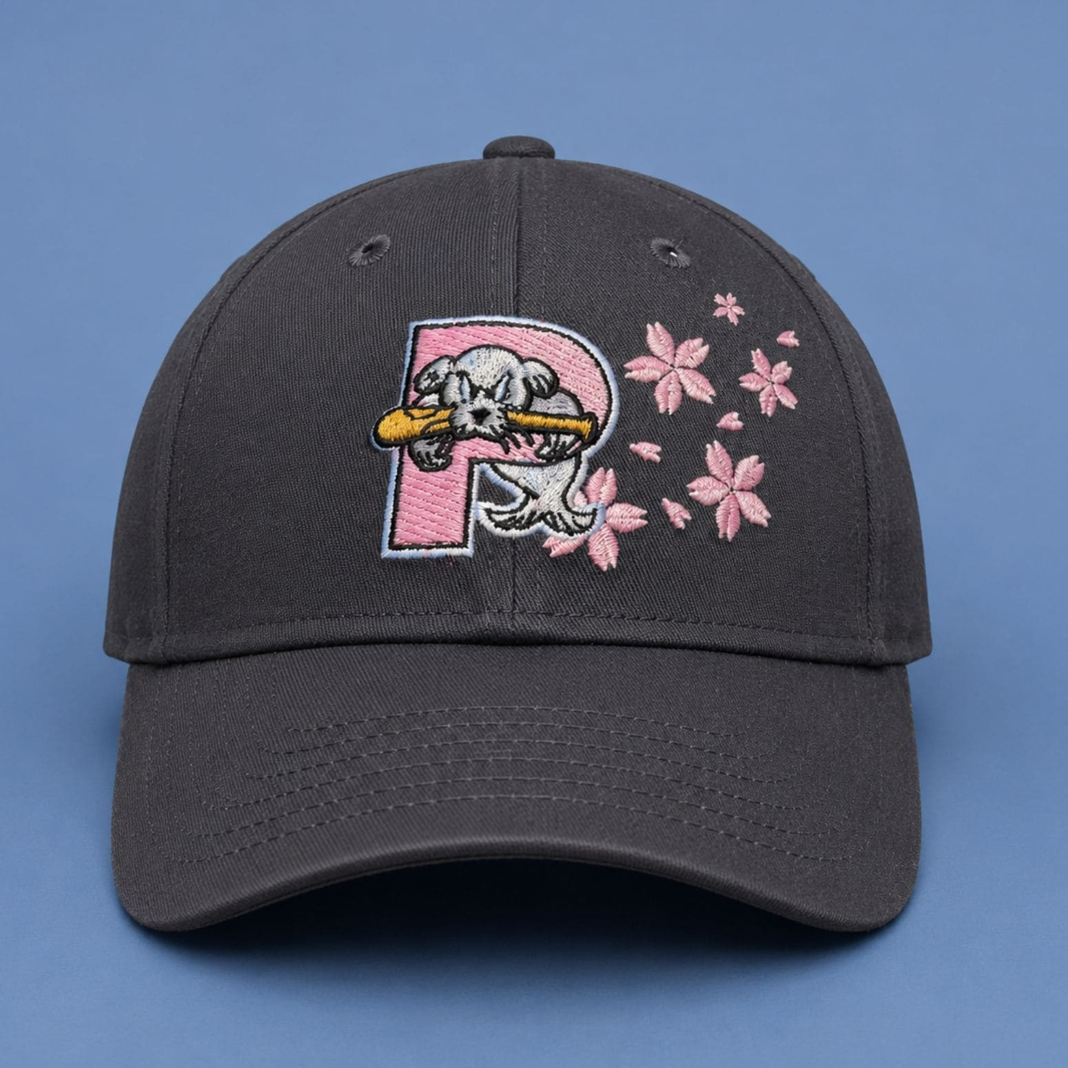 Portland Sea Dogs Cherry Blossom Hat Embroidered Portland Sea Dogs Merch Gift For Game Day - Kdjoy Portland Sea Dogs Cherry Blossom Hat Embroidered Portland Sea Dogs Merch Gift For Game Day - Kdjoy