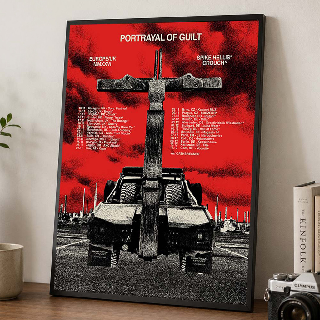 Portrayal Of Guilt Beginning Of The End Europe And UK 2026 Tour Poster Portrayal Of Guilt Merch - Kdjoy