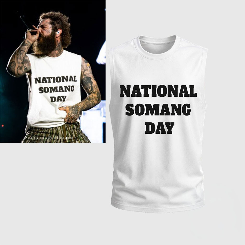 Post Malone National Somang Day Muscle Tank Post Malone Merch Gifts For Brother - Kdjoy