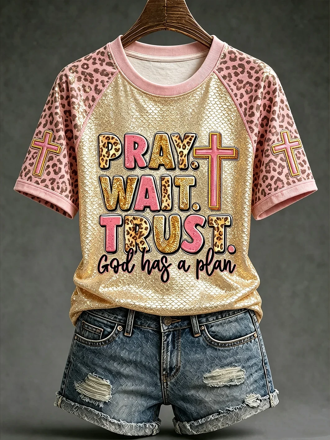 Pray Wait Trust God Has A Plan T-Shirt Christian Faith Merch Gifts Ideas - Kdjoy Pray Wait Trust God Has A Plan T-Shirt Christian Faith Merch Gifts Ideas - Kdjoy