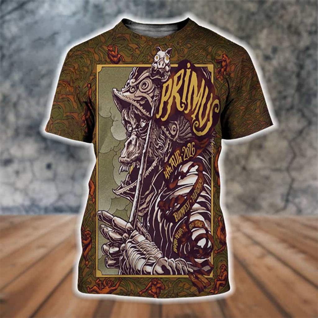 Primus Band Budapest Hungary 2026 Event Poster T-Shirt Gift Ideas For Men Good Gifts For Him - Kdjoy
