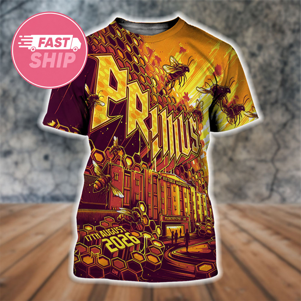 Primus Merch Manchester UK 2026 Event Poster At O2 Victoria Warehouse On August 17 2026 Shirt - Kdjoy