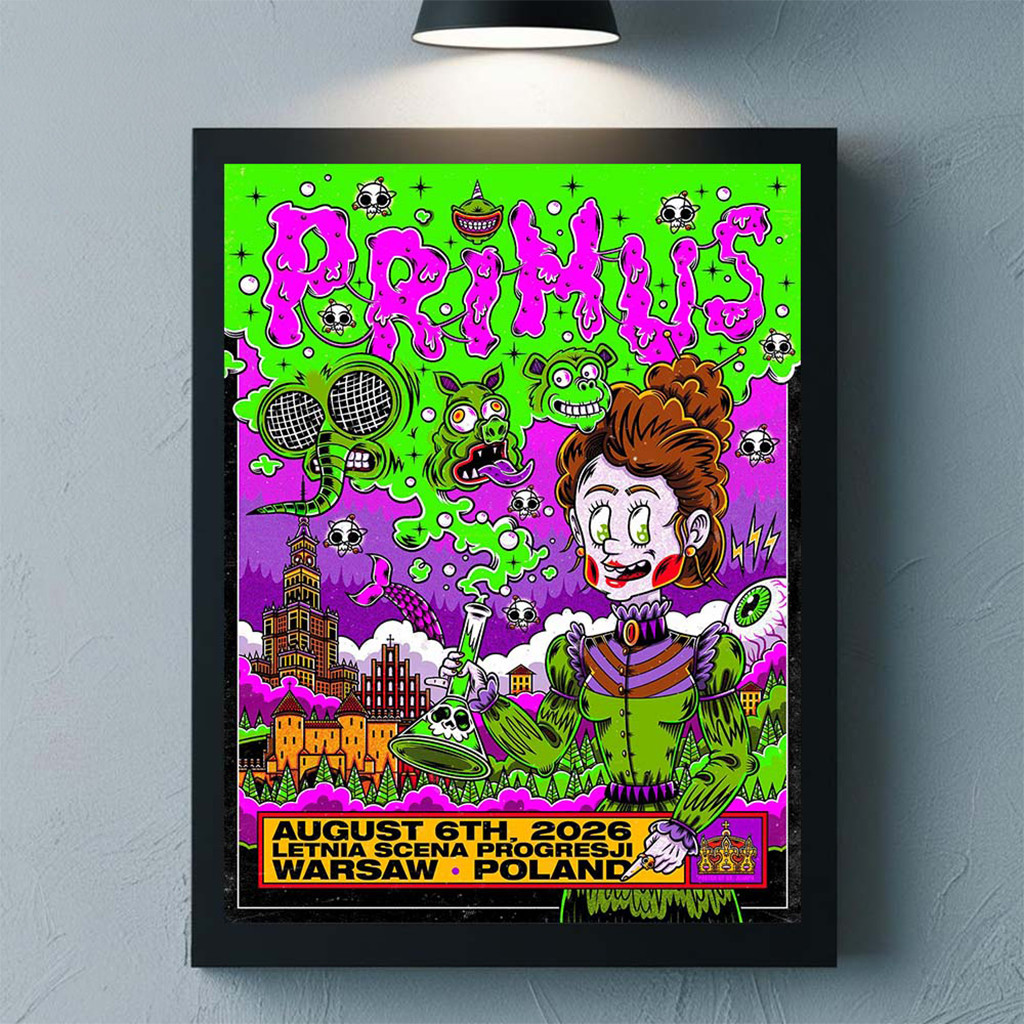 Primus Warsaw Poland 2026 Gig Poster Primus Merch Home Decor Gift For Rock Band Fans - Kdjoy