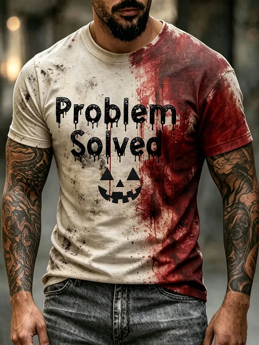 Problem Solved T-Shirt Halloween Spooky Shirt Unique Halloween Gifts - Kdjoy