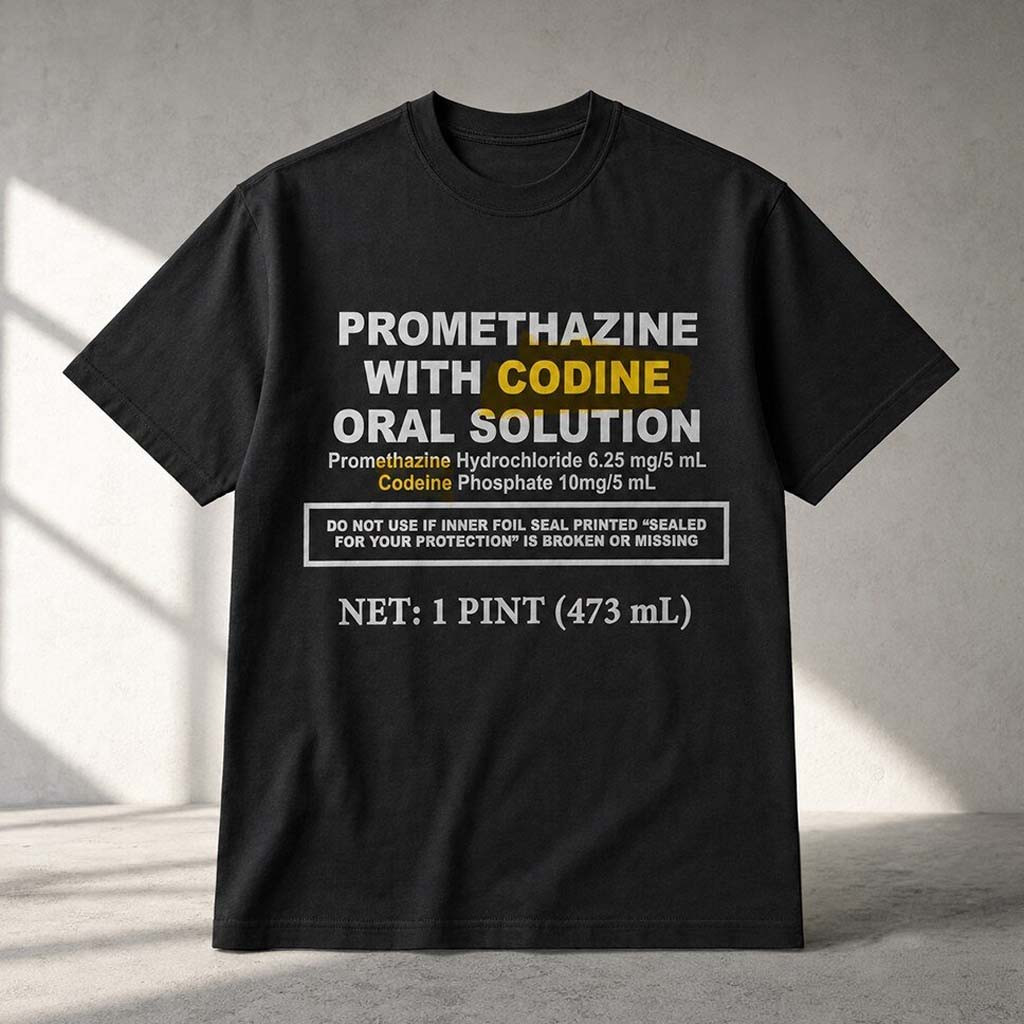 Promethazine Codeine Syrup Prescription Label Shirt Best Gifts For Friends - Kdjoy