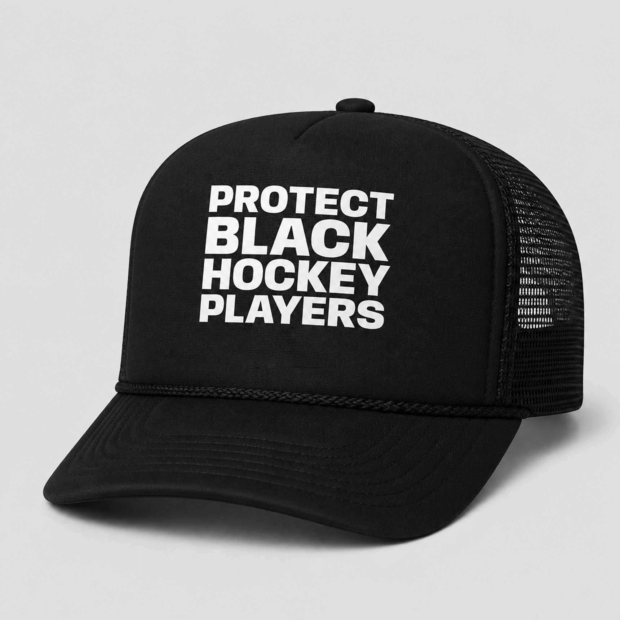 Protect Black Hockey Players Trucker Hat Best Gifts For Hockey Fansv - Kdjoy