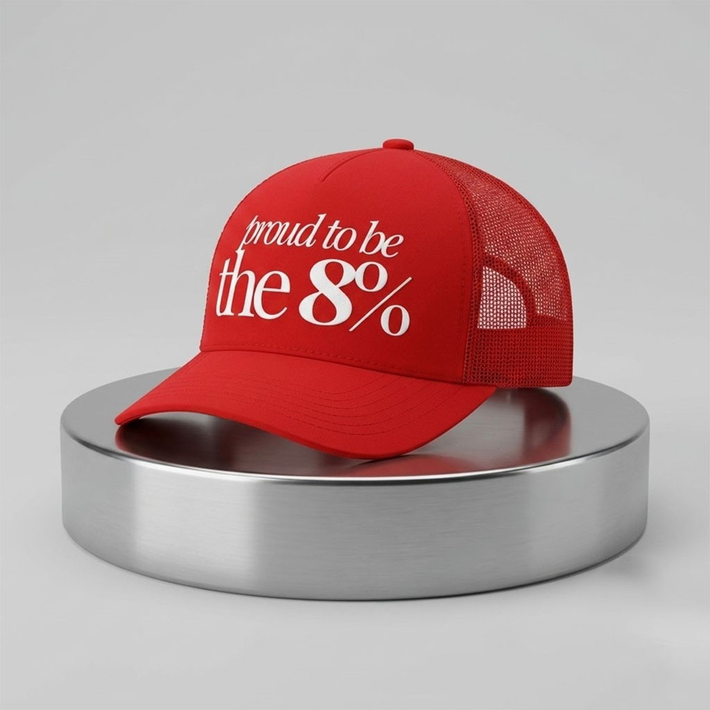 Proud To Be The 8 Percent Trucker Hat Funny Political Trend Cap Red Gift For Friends - Kdjoy