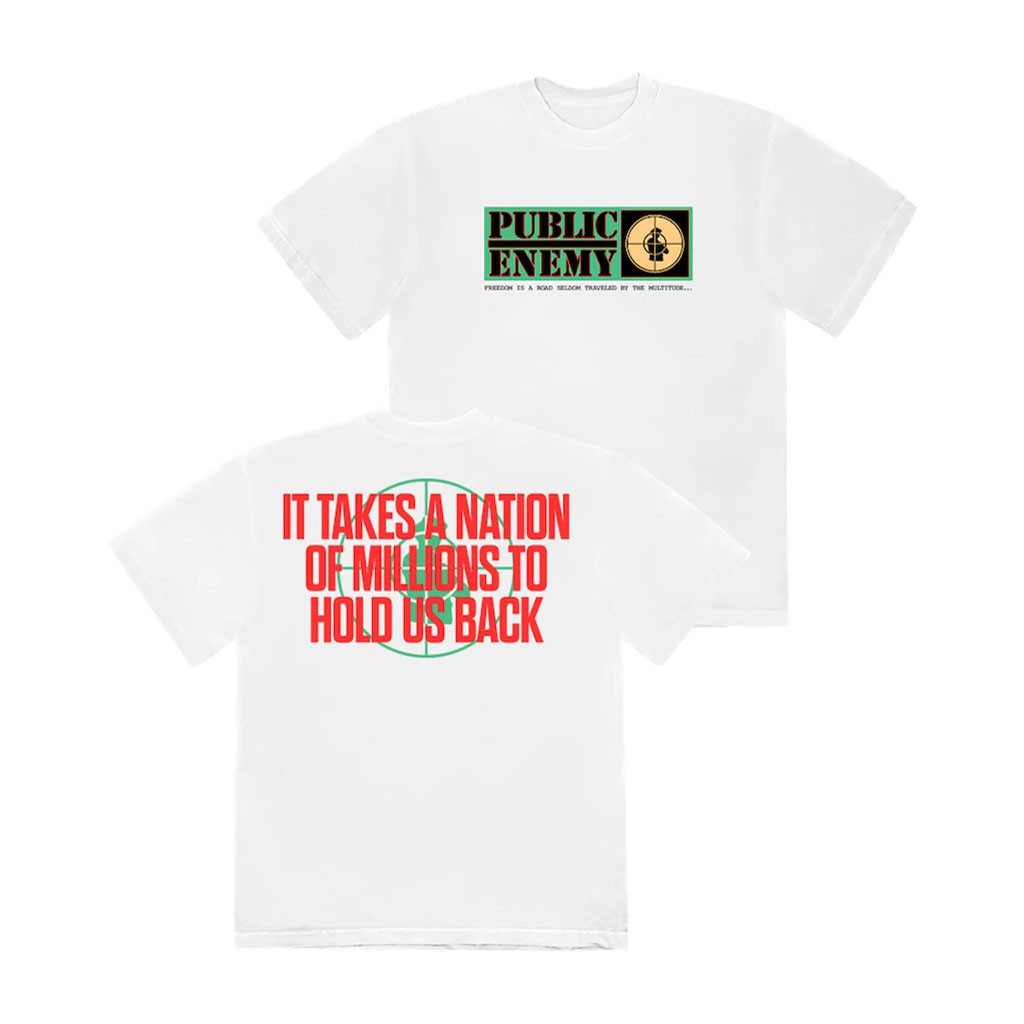 Public Enemy Merch 2026 It Takes A Nation Text White T-Shirt Gift Ideas For Hip Hop Fans - Kdjoy