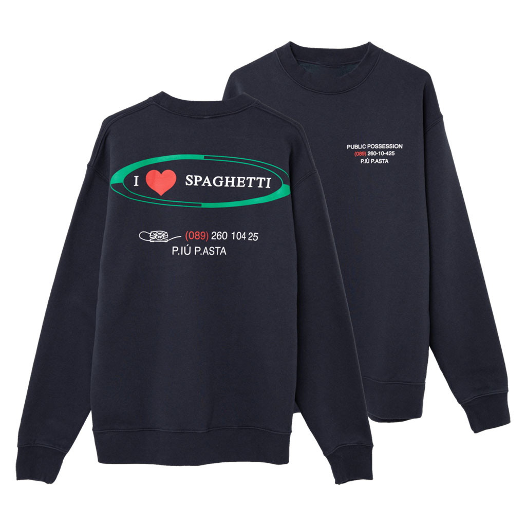 Public Possession Merch 2026 I Love Spaghetti Crewneck Sweatshirt Gift For BFF - Kdjoy