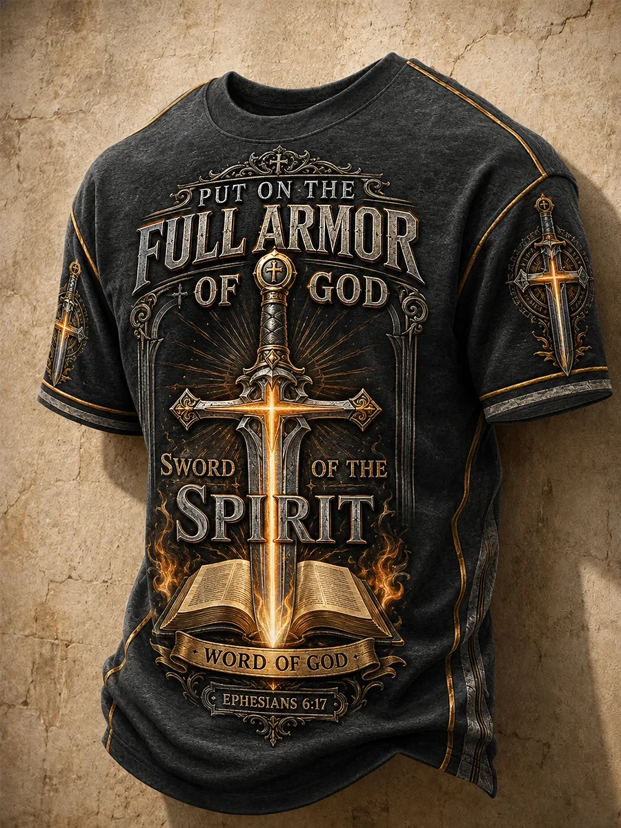 Put On The Full Armor Of God T-Shirt Christian Faith Merch Birthday Gift Ideas - Kdjoy