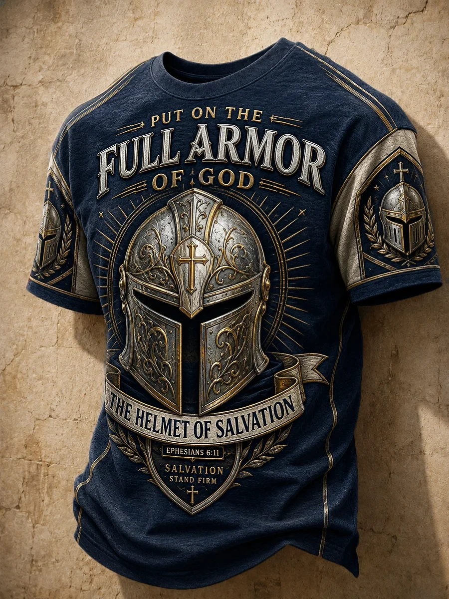 Put On The Full Armor Of God T-Shirt Christian Faith Merch Gifts For Him - Kdjoy
