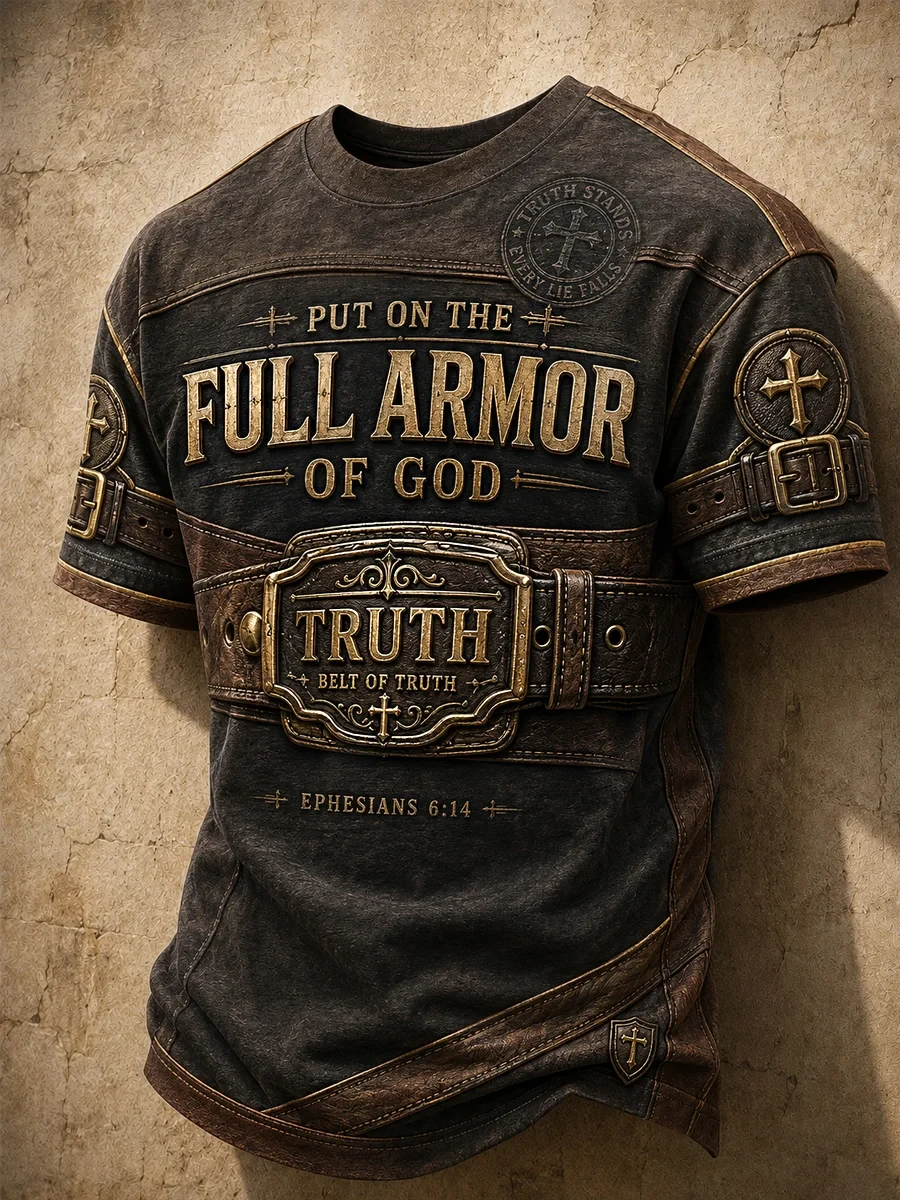 Put On The Full Armor Of God T-Shirt Christian Faith Shirt Meaningful Gifts For Men - Kdjoy