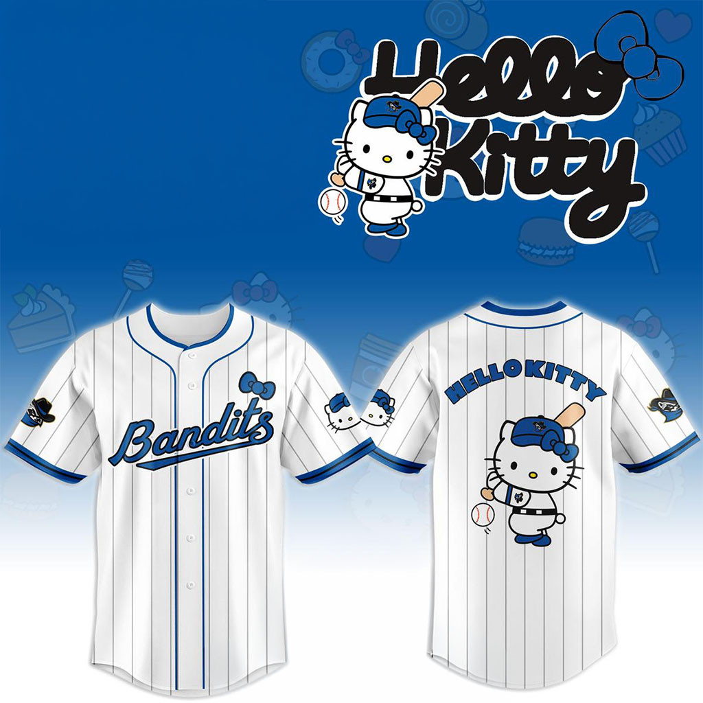 Quad Cities River Bandits X Hello Kitty Classic Striped 2026 Jersey Bandits Merch Gift For Fans - Kdjoy