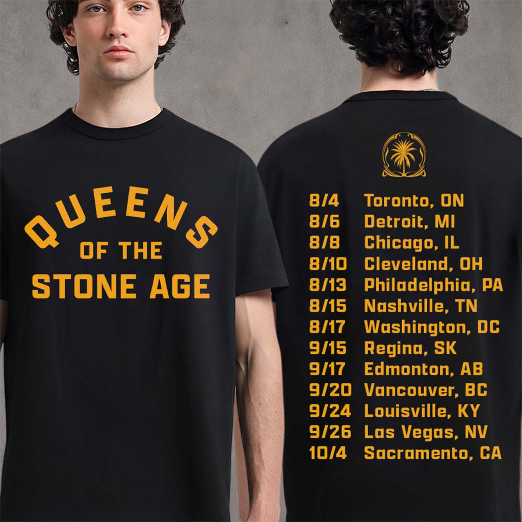 Queens Of The Stone Age Catacombs Tour 2026 Logo T-Shirt Queens Of The Stone Age Merch - Kdjoy