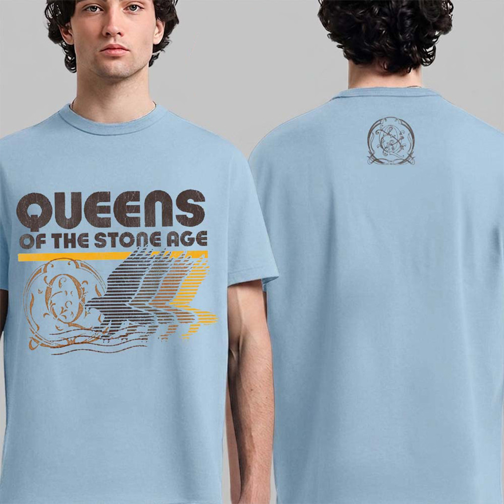 Queens Of The Stone Age Catacombs Tour 2026 Q Eagle Blue T-Shirt Queens Of The Stone Age Merch - Kdjoy Queens Of The Stone Age Catacombs Tour 2026 Q Eagle Blue T-Shirt Queens Of The Stone Age Merch - Kdjoy