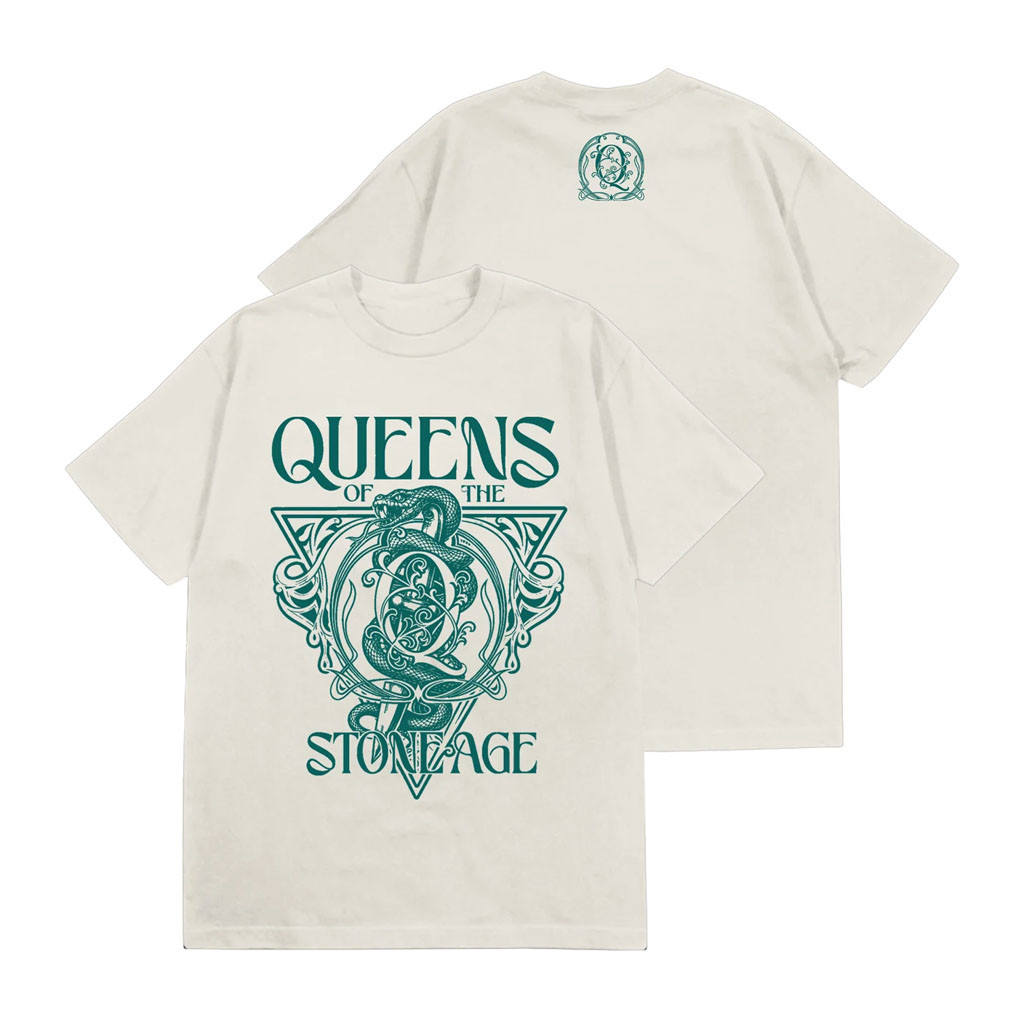 Queens Of The Stone Age Merch 2026 Snake And Dagger Logo T-Shirt Gift Ideas For Rock Fans - Kdjoy
