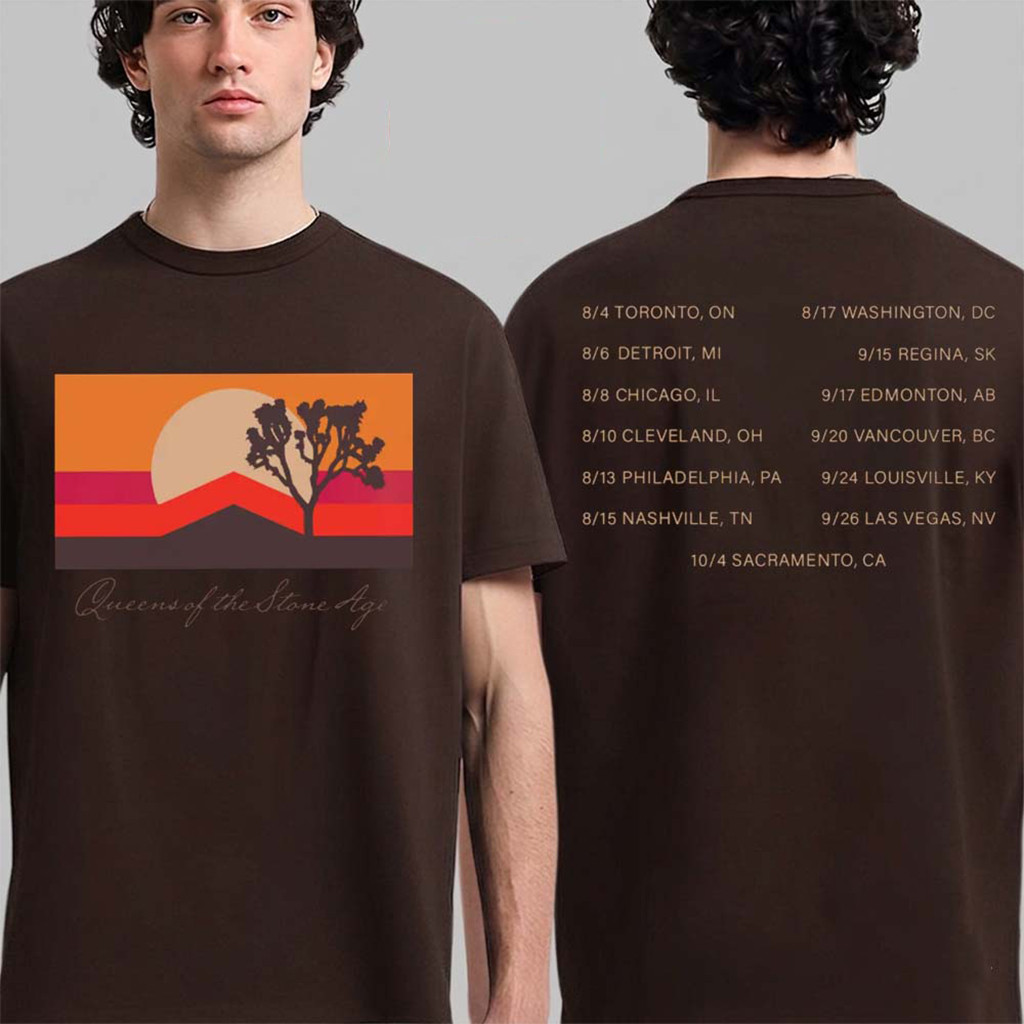 Queens Of The Stone Age Merch Catacombs Tour 2026 Desert Sun T-Shirt Gifts For Fans - Kdjoy